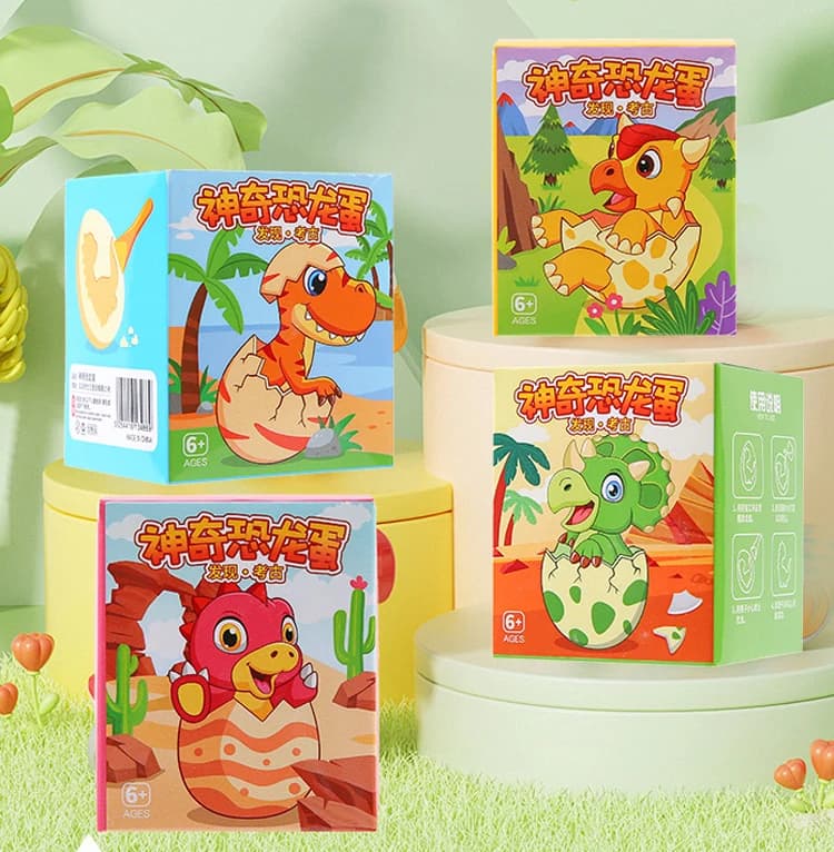 Kit di Scavo Fossili di Dinosauri per Bambini, Set Educativo di Scavo Uova di Dinosauri Giurassici, Giocattolo Archeologico, Modello Scheletro, Regalo per Ragazzi e Ragazze