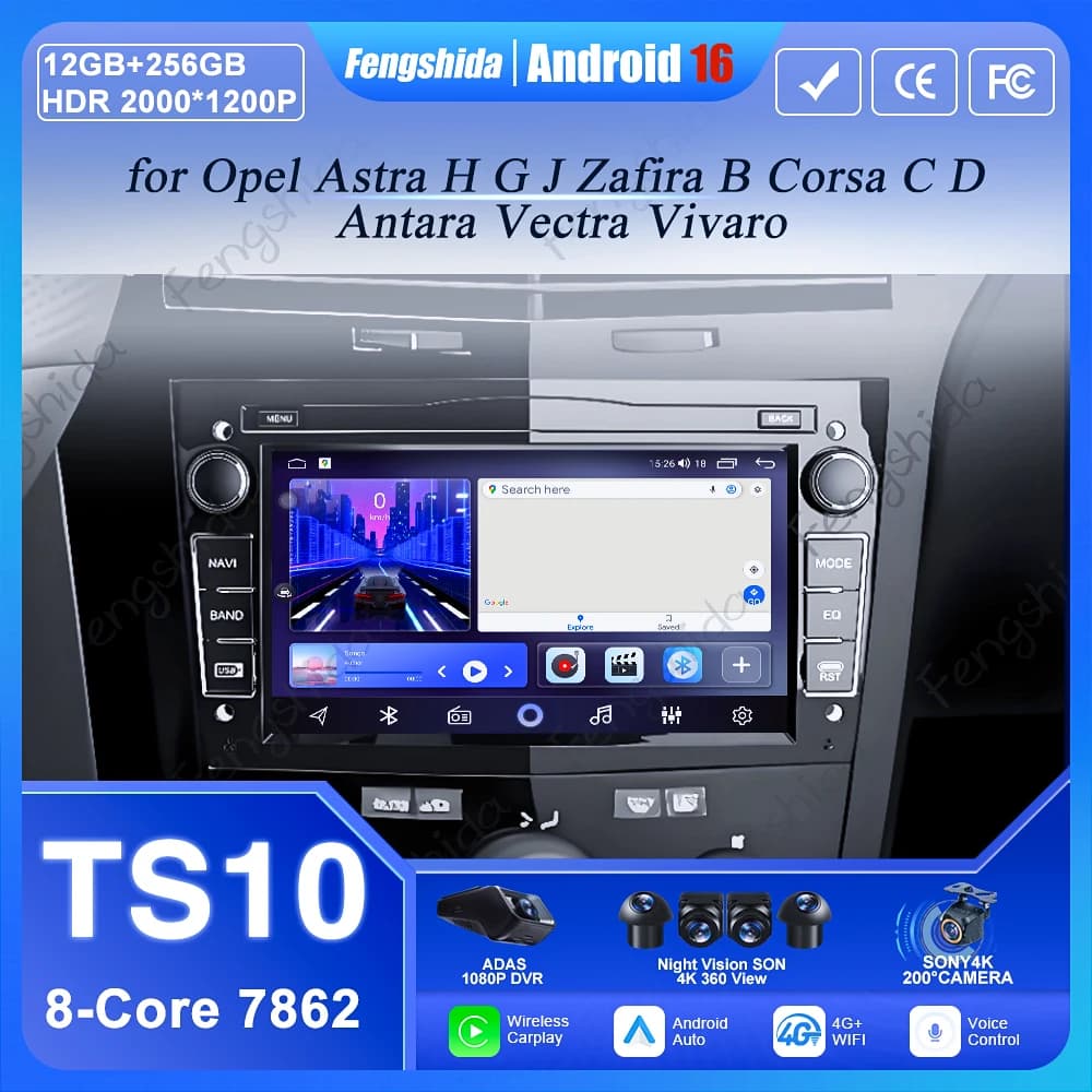 Android Smart Car Systems for Opel Astra HGJ Zafira B Racing CD Antara Vectra GPS 4G CarPlay Autoradio Wifi No 2din DVD