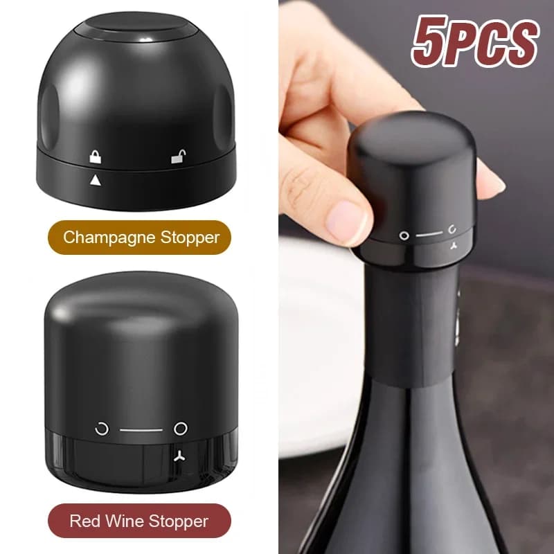 Tappo per bottiglia di vino sigillato sottovuoto Tappo per champagne Tappo per bottiglia fresco e a prova di perdite Tappi per vino Accessori per bar Forniture