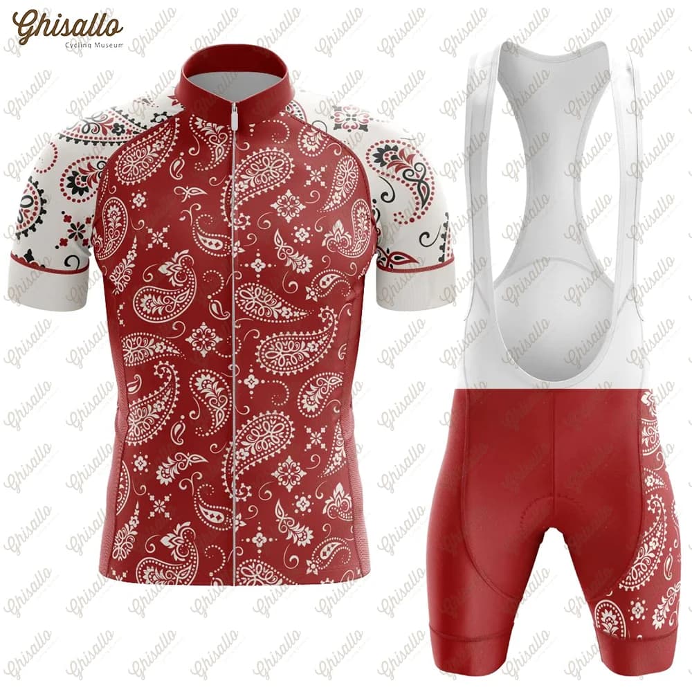 Paisley Passion Ride cycling jersey set for men, road bike equipment, cycling shirt, clothing shorts, quick drying, bicycle clothing