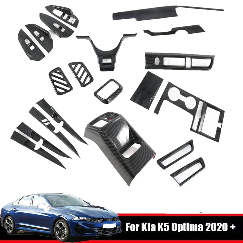 For KIA Optima K5 2020 21 2022-2024 Interior Accessories door handle window switch Gear Shift Panel Center Console strip Cover