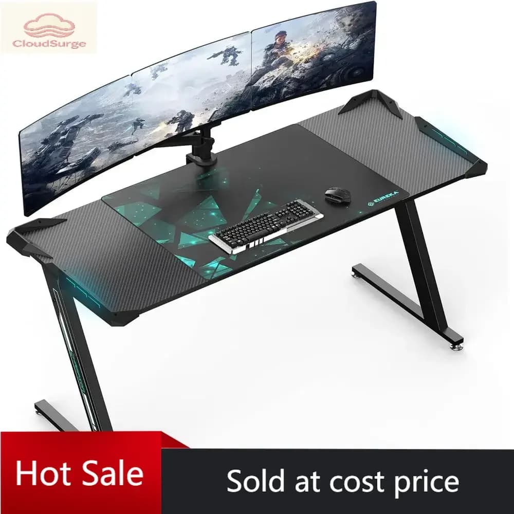 Offerta a tempo limitato: Scrivania da Gaming Compatta Illuminata a LED per Casa e Ufficio, Scrivania per Computer RGB Nera - Articolo di Tendenza e Bestseller