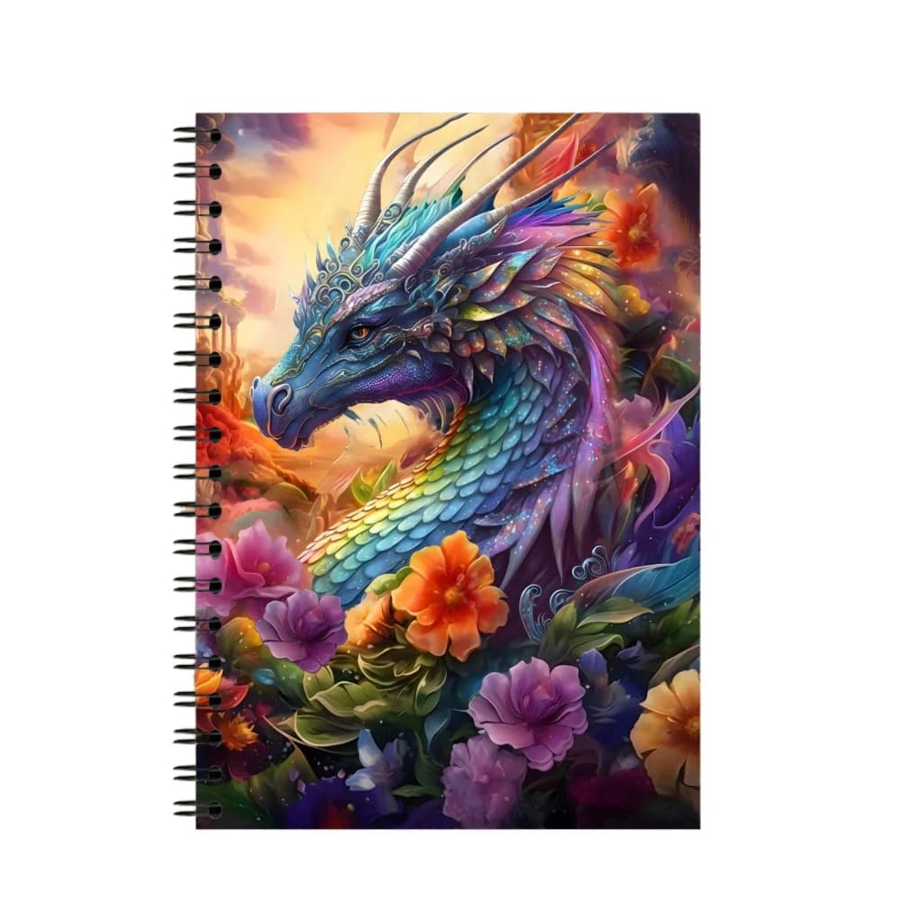 New Popular Cross-border 100 Pages A5 Rainbow Dragon Spiral Notebook, Sketchbook, Diary & Writing Book