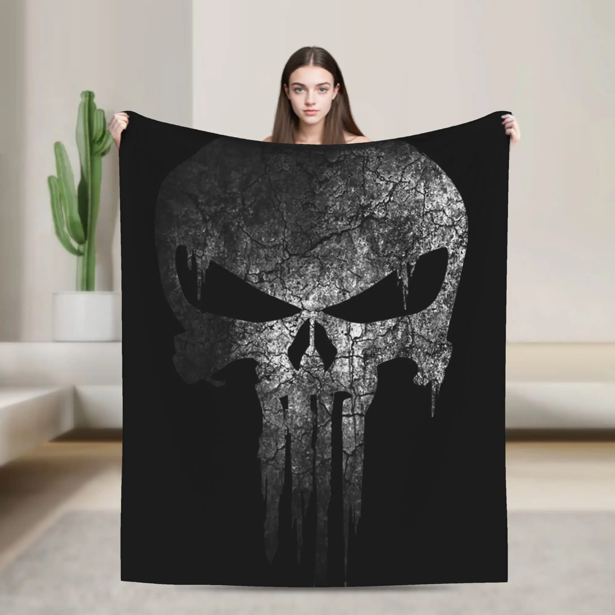 Punishers Blanket Fleece Lightweight Throw Blankets for Bedroom Sofa Bedspread