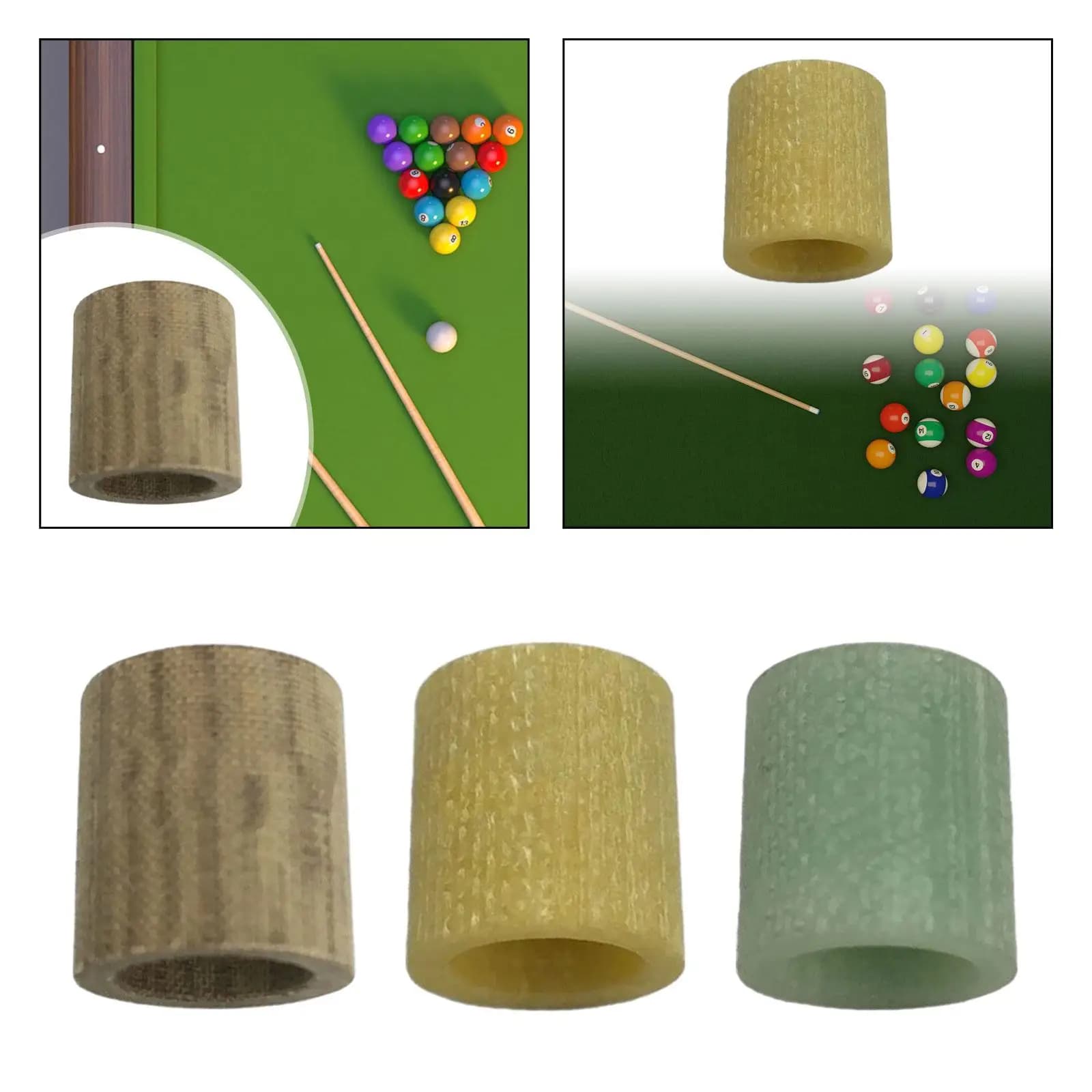 Pool Cue Ferrules Bakelite 15mm Easy Install Tip Replacement Tubes for Snooker Billiard Repair