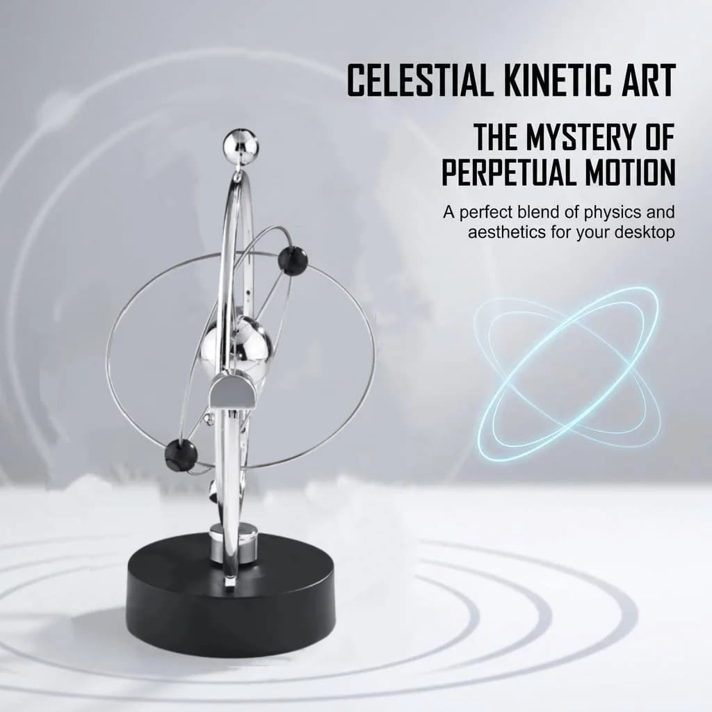 Pendolo a Movimento Eterno Celeste, Pendolo di Newton, Decorazione per Casa e Ufficio, Giocattolo Antistress, Regalo per Adulti, Ornamento da Tavolo