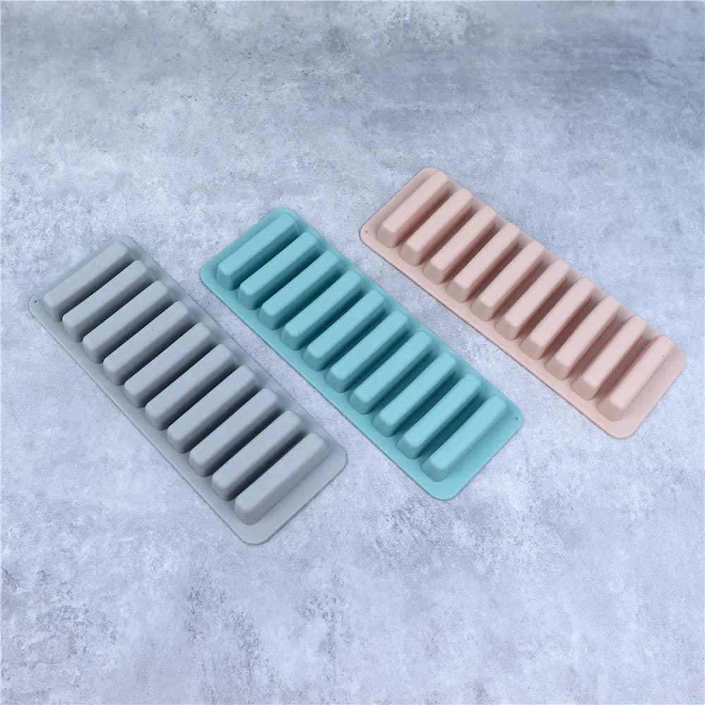 Stampo creativo in silicone per cubetti di ghiaccio a forma di dito, 10 scomparti, per cioccolato, ghiaccio, gelato, budino, per bottiglie d'acqua, per bar e cucina