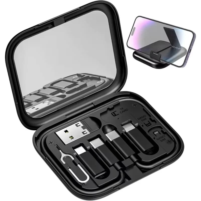Nuovo cavo dati USB C a USB Type C 4 in 1 PD 60W per iPhone, MacBook, laptop, cavo Micro USB Type C, set OTG, porta schede, porta pin.