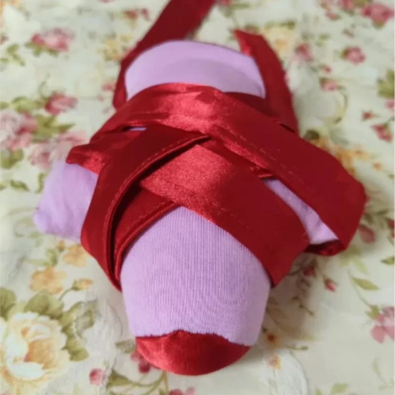 Cuscino per il viso in puro cotone fatto a mano per adulti, maschera in cotone per coppia, morbida e soffice, con lacci, accessori per giochi di cosplay, lavabile