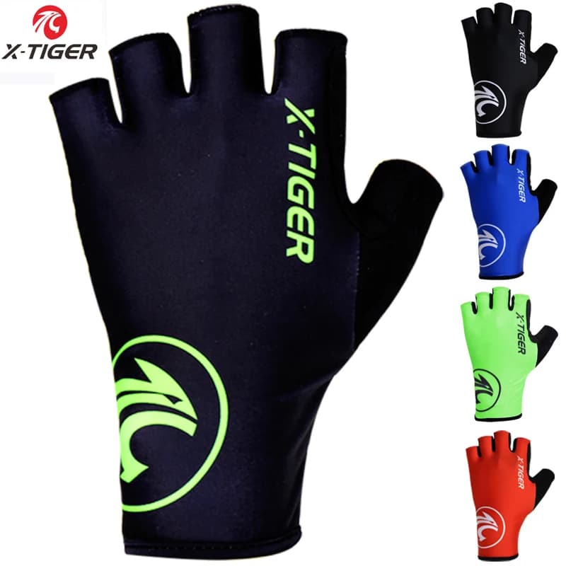 X-TIGER guanti da bicicletta da ciclismo mezze dita guanti da bici MTB Anti-shock guanti da palestra guanti da allenamento sportivi antiscivolo traspiranti