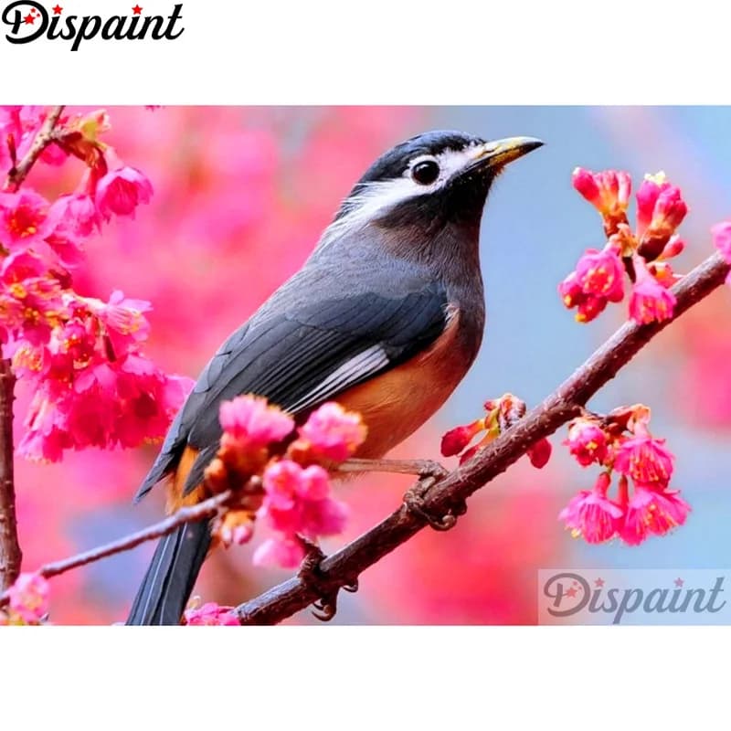 Dispaint Full Square/Round Drill 5D DIY Diamond Painting "Birds and flowers" Embroidery Cross Stitch 3D Home Decor A12507
