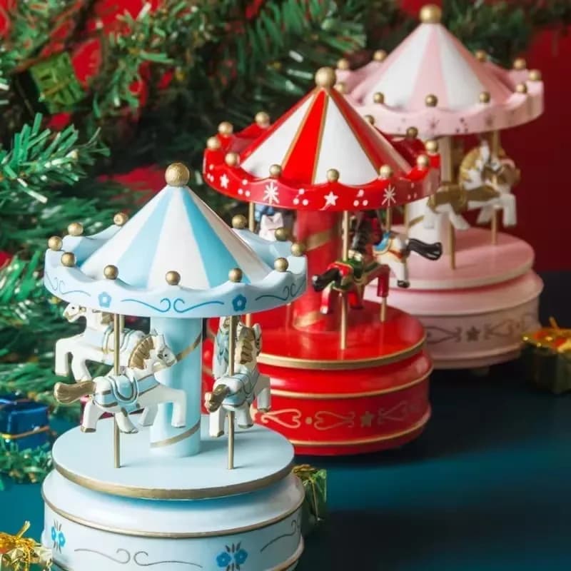 Merry-Go-Round carillon giocattolo bambino gioco per bambini decorazioni per la casa carosello cavallo carillon natale matrimonio regalo di compleanno