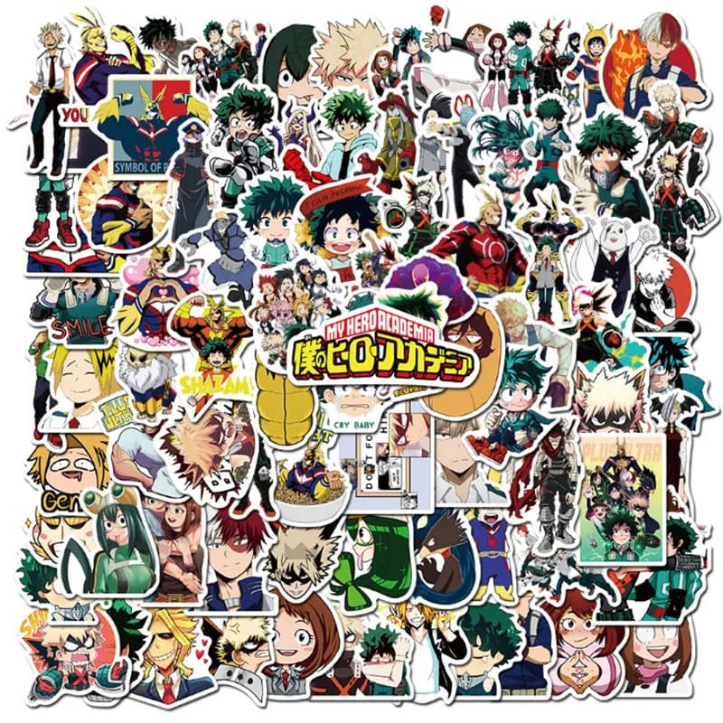 10/30/50/100pcs My Hero Academia Anime Per Snowboard Laptop Bagagli Frigo Auto-Styling Decalcomania Del Vinile Decorazioni Per La Casa adesivi