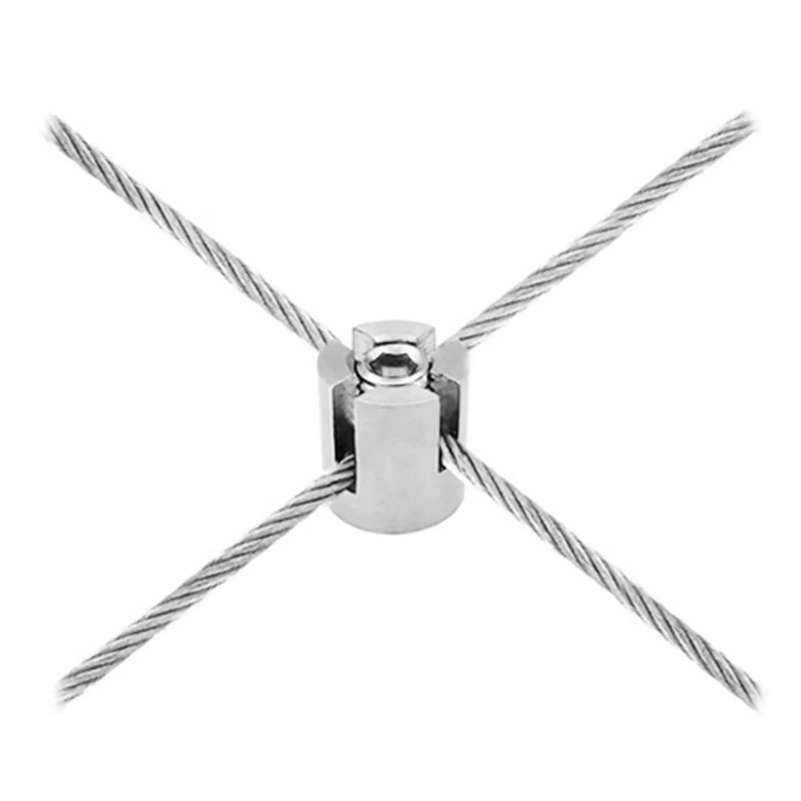 4 pz 3mm marino in acciaio inossidabile 316 fune metallica traliccio sistema verde parete croce clip corda morsetto accessori per barche angoli di 90 gradi