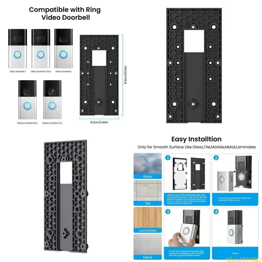 Accesso all'accessorio con cornice del campanello con campanello della batteria Professional 831F