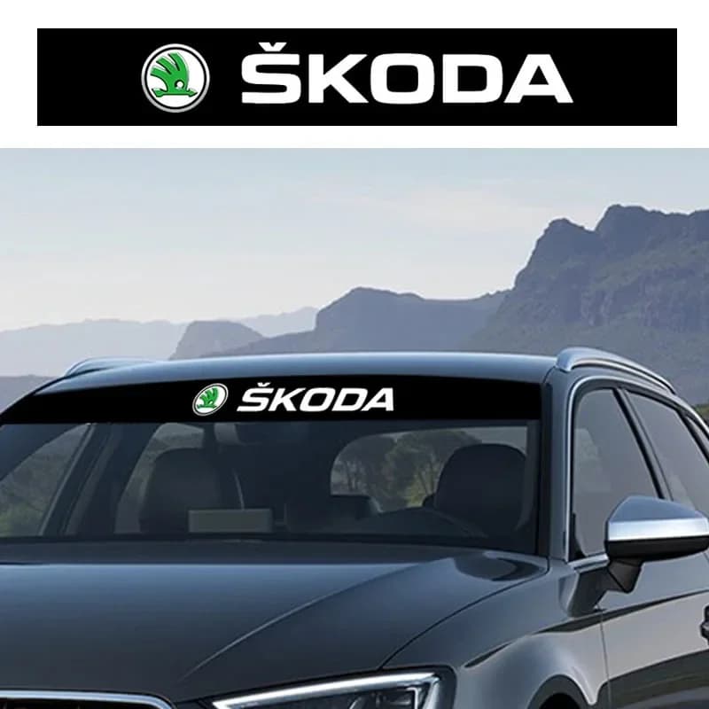 Auto Parasole Parabrezza Anteriore Adesivi Per Skoda Octavia 2 A7 A5 Riflettente Decorazione In PVC Adesivi e Decalcomanie Accessori Auto