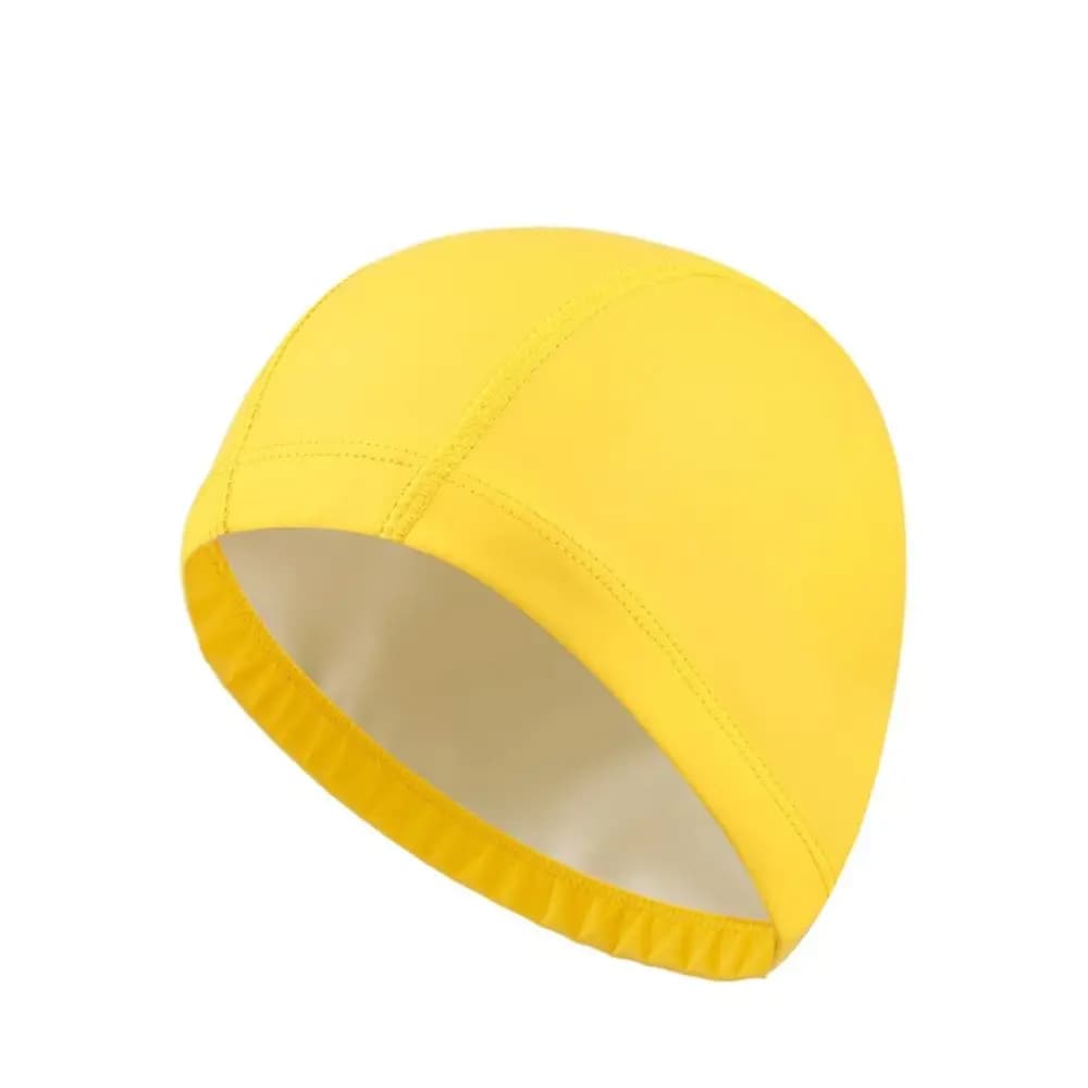 PU PU Fabric Swimming Cap Waterproof Long Hair Available Waterproof Swim Pool Hat Protect Ears Adults Long Hair Swimming Hat