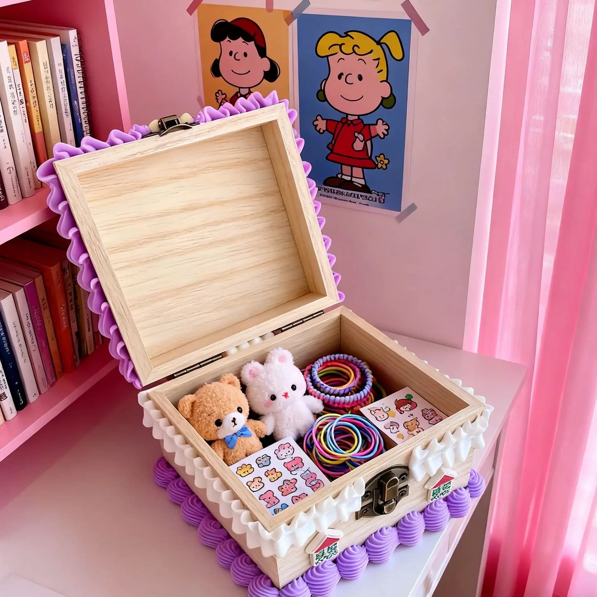 Scatola portaoggetti da tavolo multifunzionale Scatola portaoggetti quadrata Braccialetti Organizzatore per fasce per capelli Espositore per gioielli da scrivania con cassetto per ragazza
