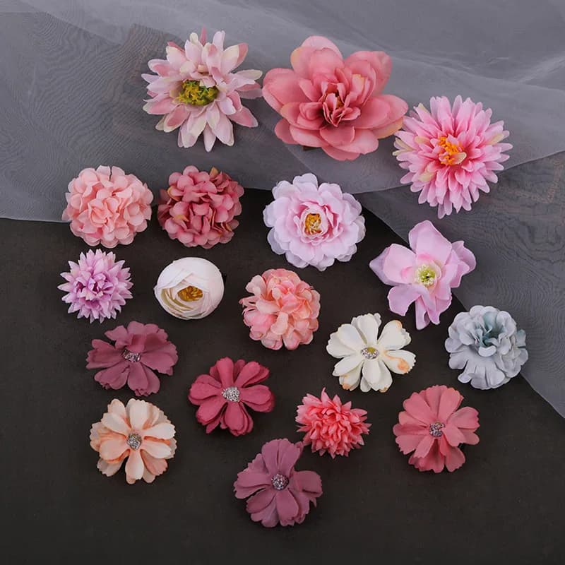 Set di Fiori in Seta, Fermagli per Capelli Stile Kimono Giapponese, Mollette Laterali, Graziose Barrette Giapponesi a Forma di Crisantemo, Accessori per Capelli da Sposa