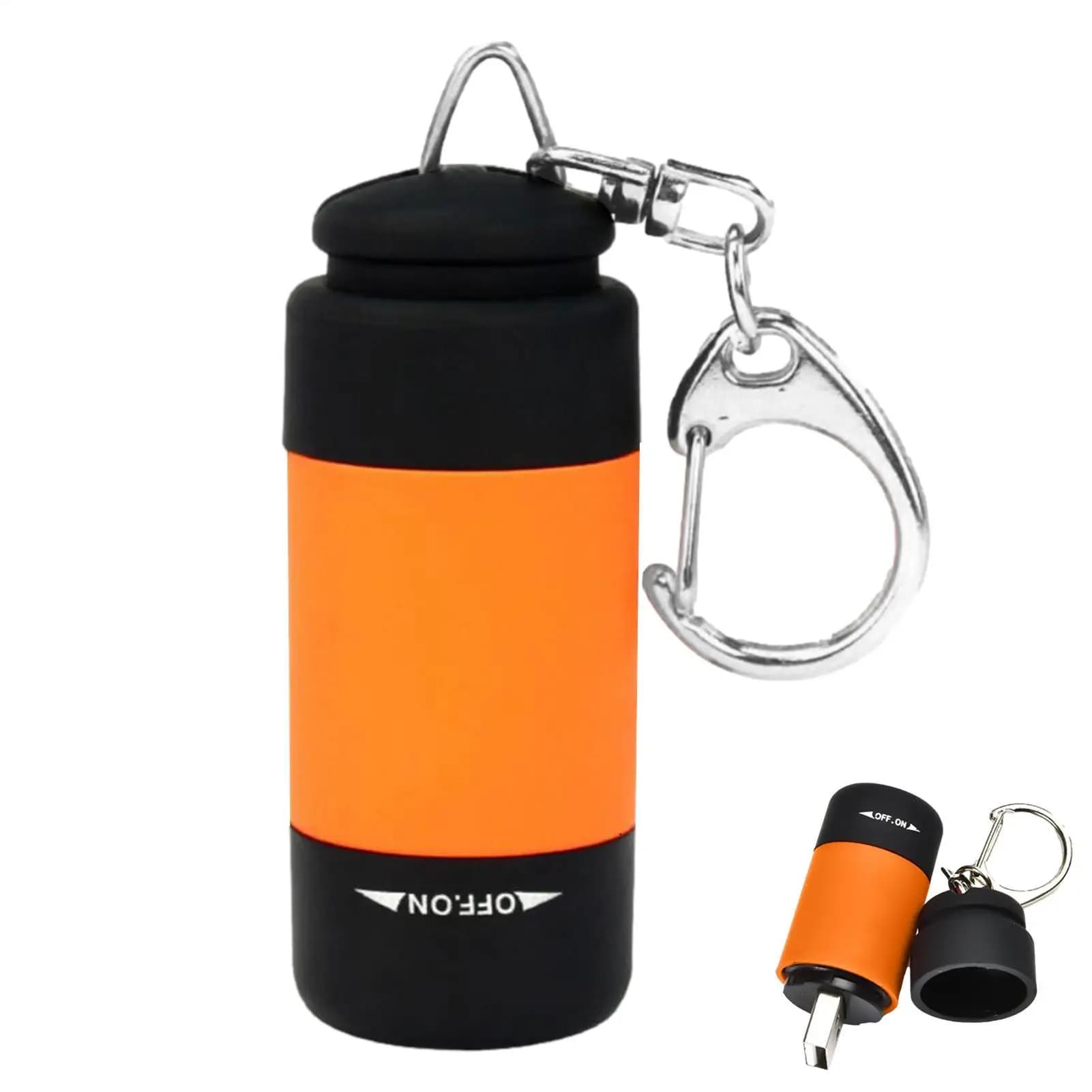 Piccola torcia USB portachiavi, torcia portatile, torcia tascabile ricaricabile, torcia portatile impermeabile per il campeggio