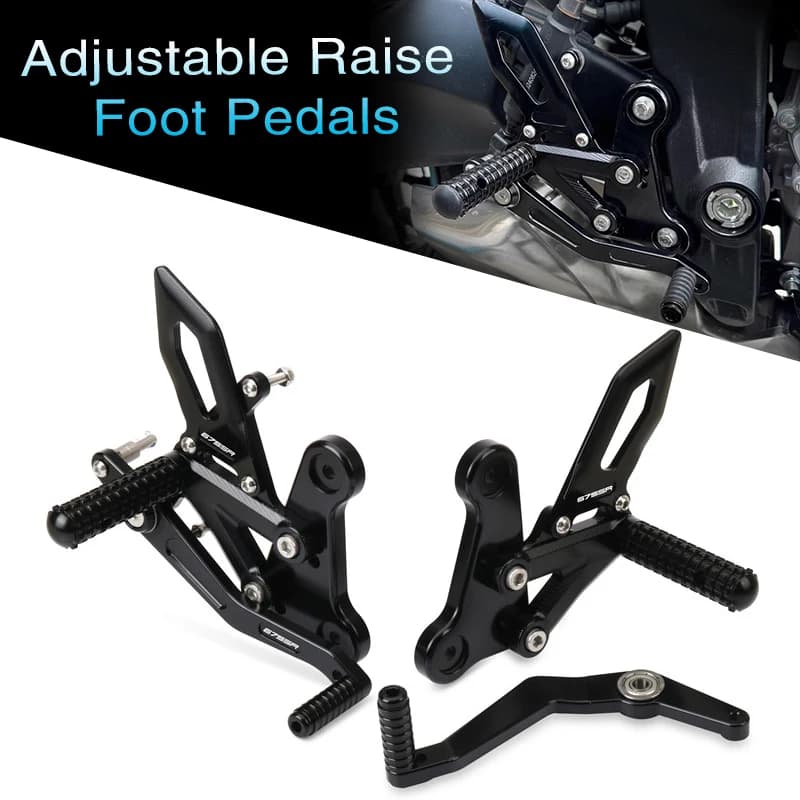 Moto CNC Sollevamento Regolabile Spostare Indietro Pedane Rearset Pedana Posteriore Poggiapiedi Misura Per 675SR-R 675SRR 675 SR