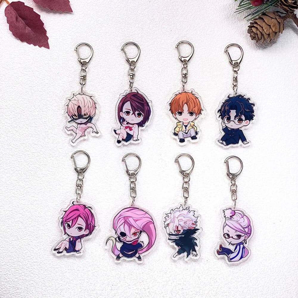 1/8 Pezzi Portachiavi Anime Dandadan, Accessori per Auto, Ciondoli Acrilici Carini per Borsa, Divertenti Portachiavi, Decorazione per Zaino