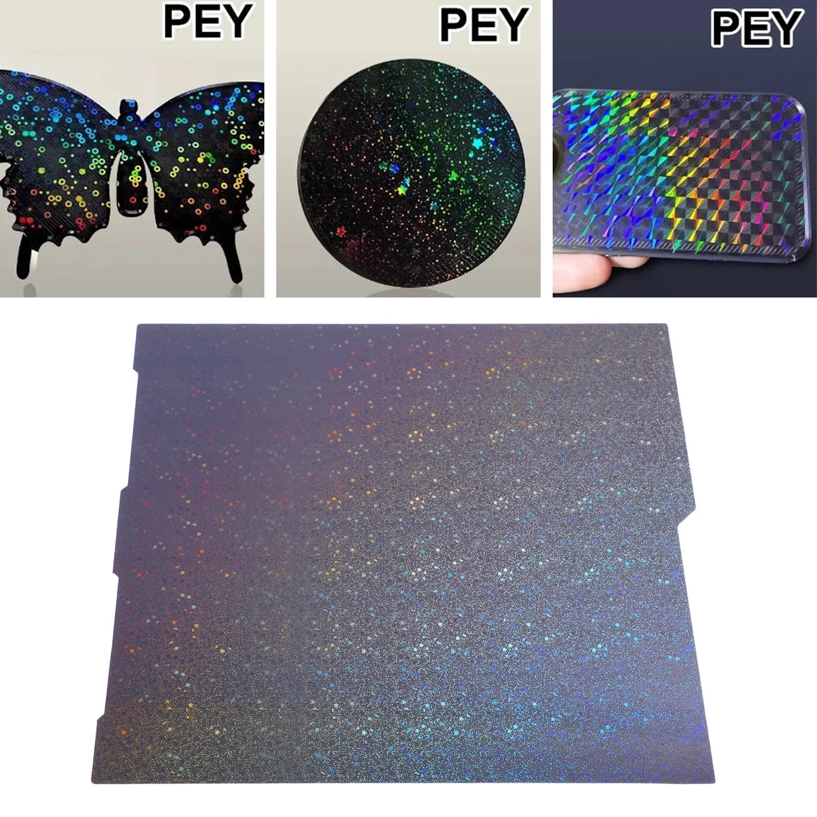 Piastra di Stampa Flessibile PEI Star PEY Aggiornata 256x268mm per Stampante 3D, Compatibile con Kobra 3 3 Combo