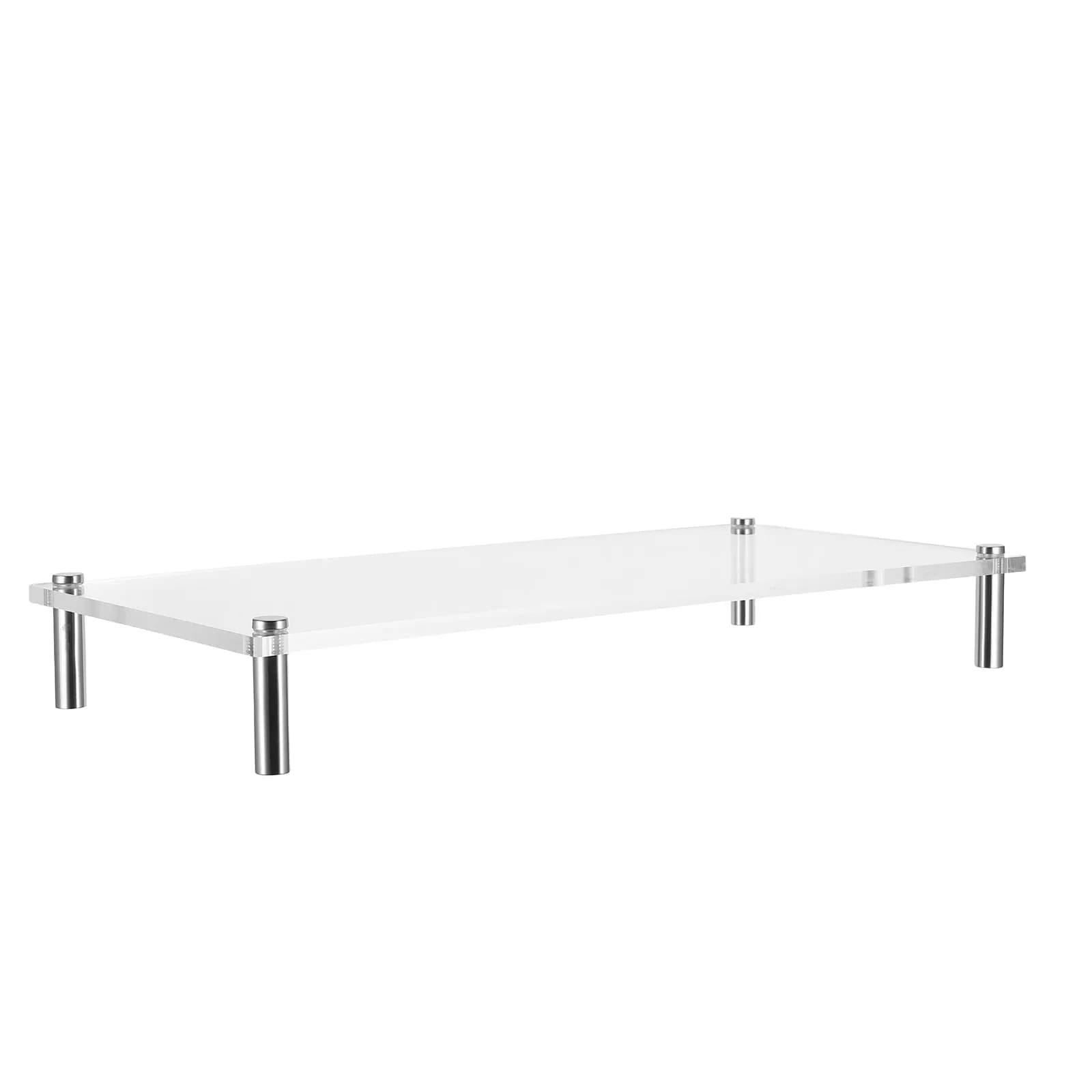 Supporto per Monitor in Acrilico Trasparente, Rialzo per Computer, Piattaforma Stabile, Organizzatore da Scrivania per Casa e Ufficio 50x24cm