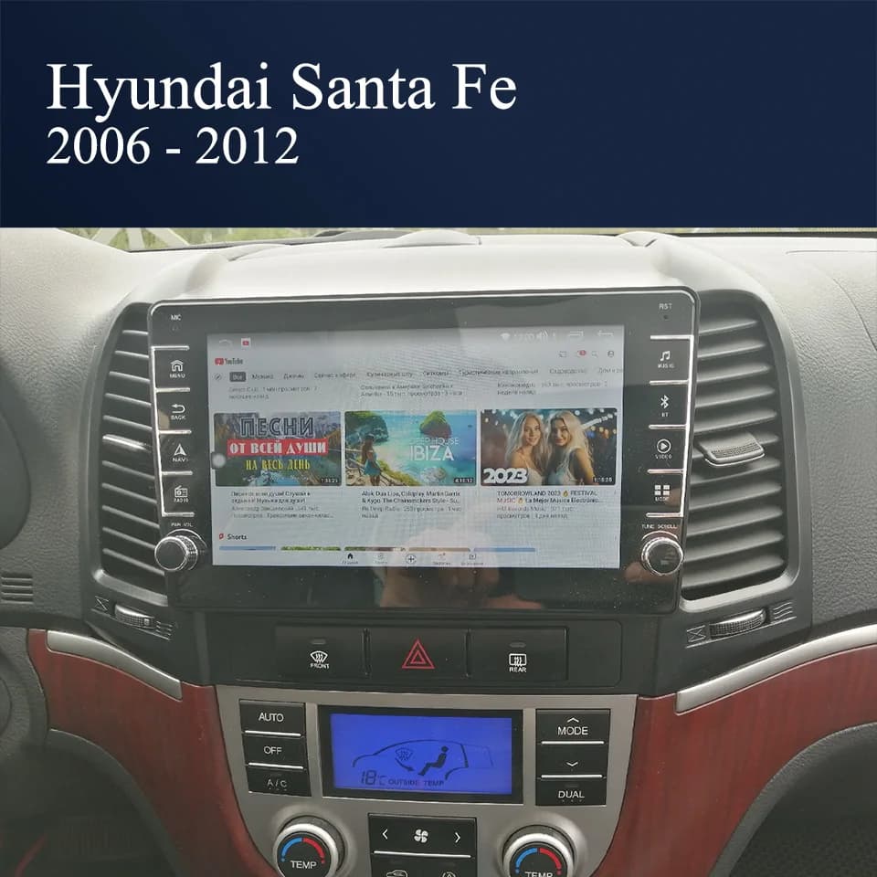2Din Android 14.0 Autoradio Per Hyundai Santa Fe 2 2006 2008 2010 2012 Lettore Video Multimediale DVD di Navigazione GPS WiFi unità principale