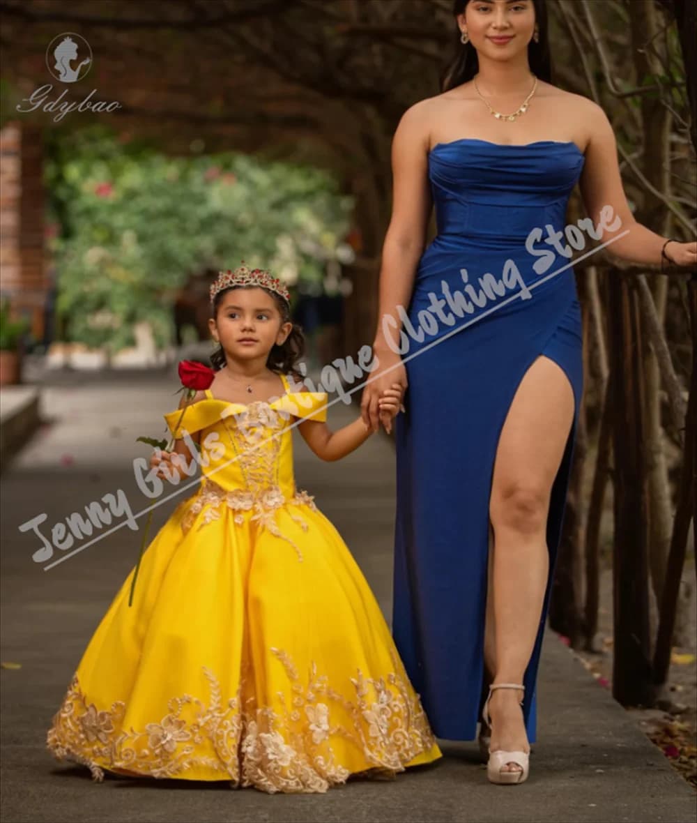 Simpatico abito da ragazza di fiori con cinturino per spaghetti, soffice matrimonio, occasione formale, principessa, compleanno, banchetto, cena, personalizzazione