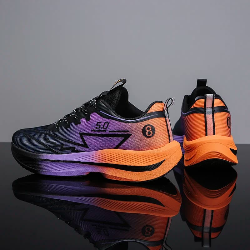 Scarpe da Corsa Uomo e Donna con Piastra in Carbonio, Comode, Antiscivolo, Traspiranti, Sneakers Chunta Leggere per Maratona