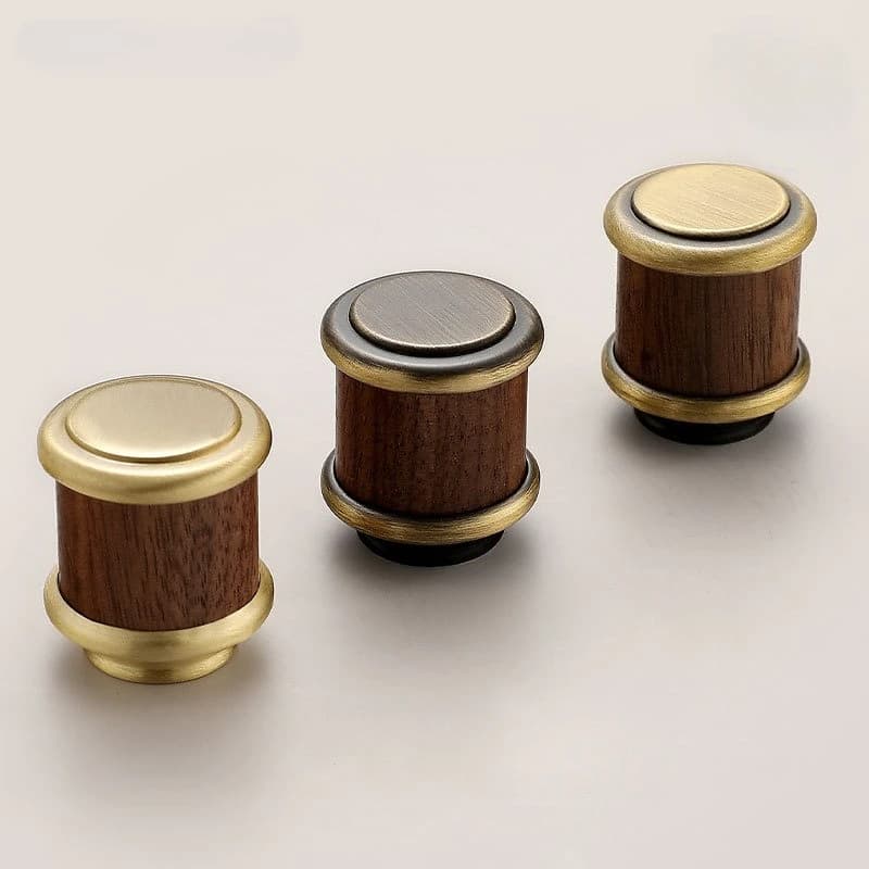 Maniglie per mobili francesi Maniglia per cassetto in ottone bronzo Manopola per mobili in noce premium Guardaroba Scarpiera Ferramenta per mobili a foro singolo