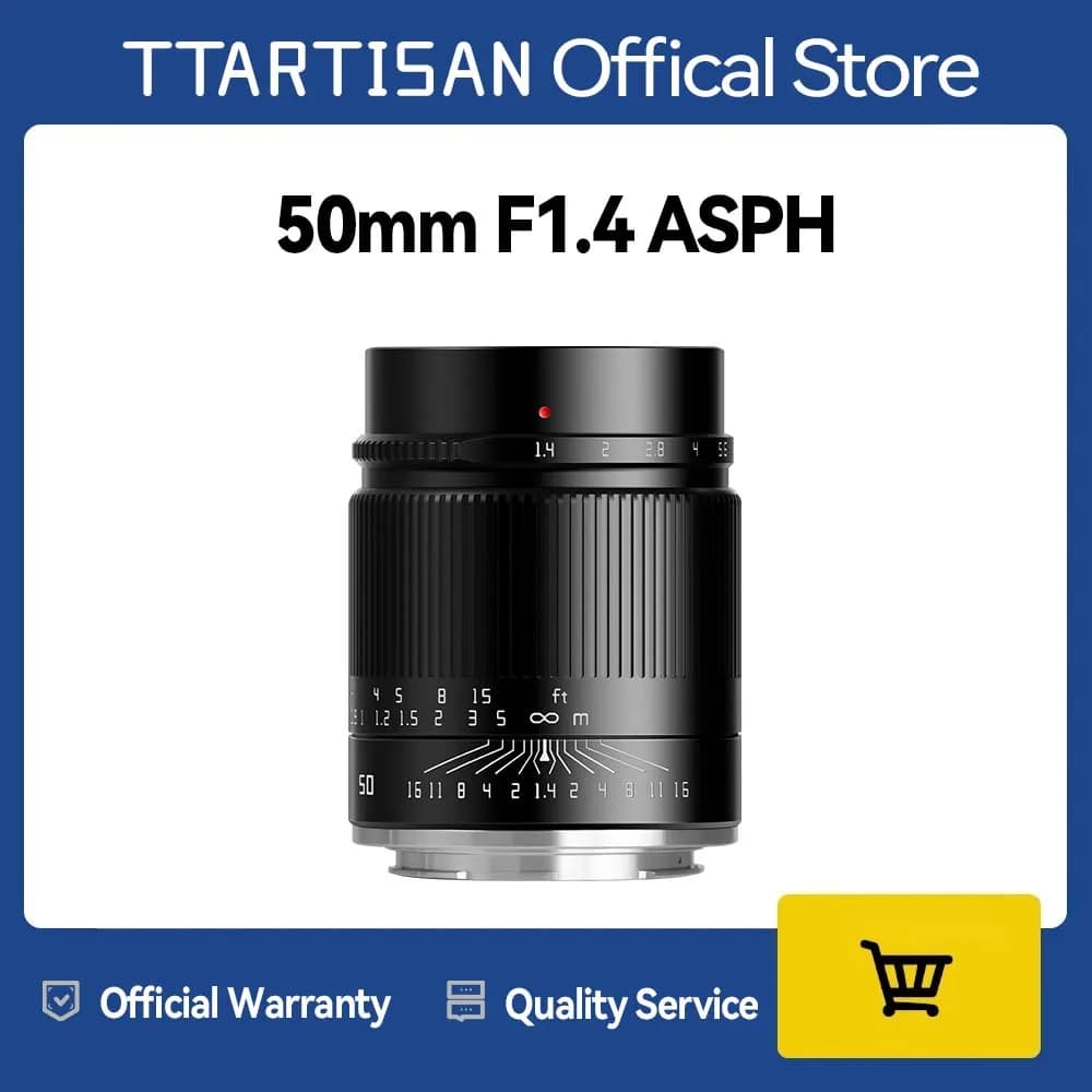 TTArtisan 50mm F1.4 ASPH Full Frame Manual Focus Lens for Sony E Canon RF Nikon Z Lumix Leica L mount digital camera fotografica