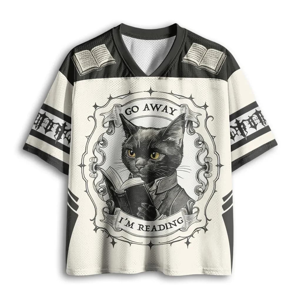 2026 Summer Fashion New Retro Gothic Style Cat Reading 3D Printed Quick Drying T-shirt Casual Loose V-neck T-shirt Large