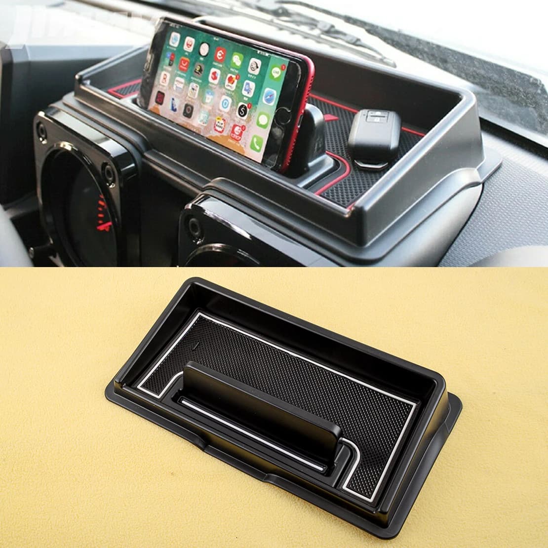Organizer per Cruscotto Anteriore Auto, Vassoio Portaoggetti per Console Centrale, Compatibile con Suzuki Jimny 2019 2020 2021, Accessori