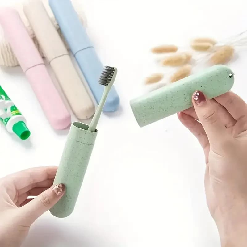 1 custodia portatile antipolvere per spazzolino da denti, contenitore in plastica per spazzolino da denti, adatto per l'uso quotidiano e in viaggio