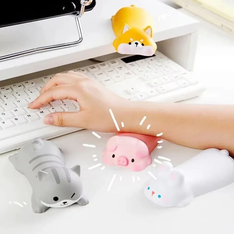 Tappetino per mouse in memory foam con poggiapolsi, grazioso tappetino ergonomico per scrivania da ufficio, cuscino di supporto per il polso per computer da ufficio