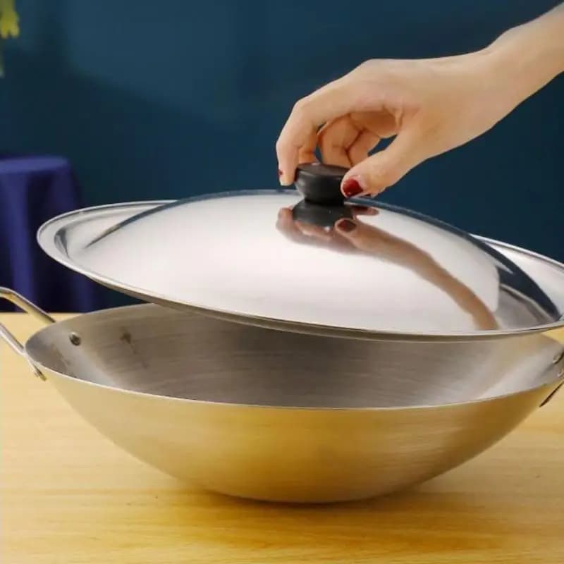 1Pcs Food Safe Stainless Steel Pot Lid Durable Universal Fit for Fry Pan Saucepan Casserole Stock Pot Kitchen Cookware Accessory