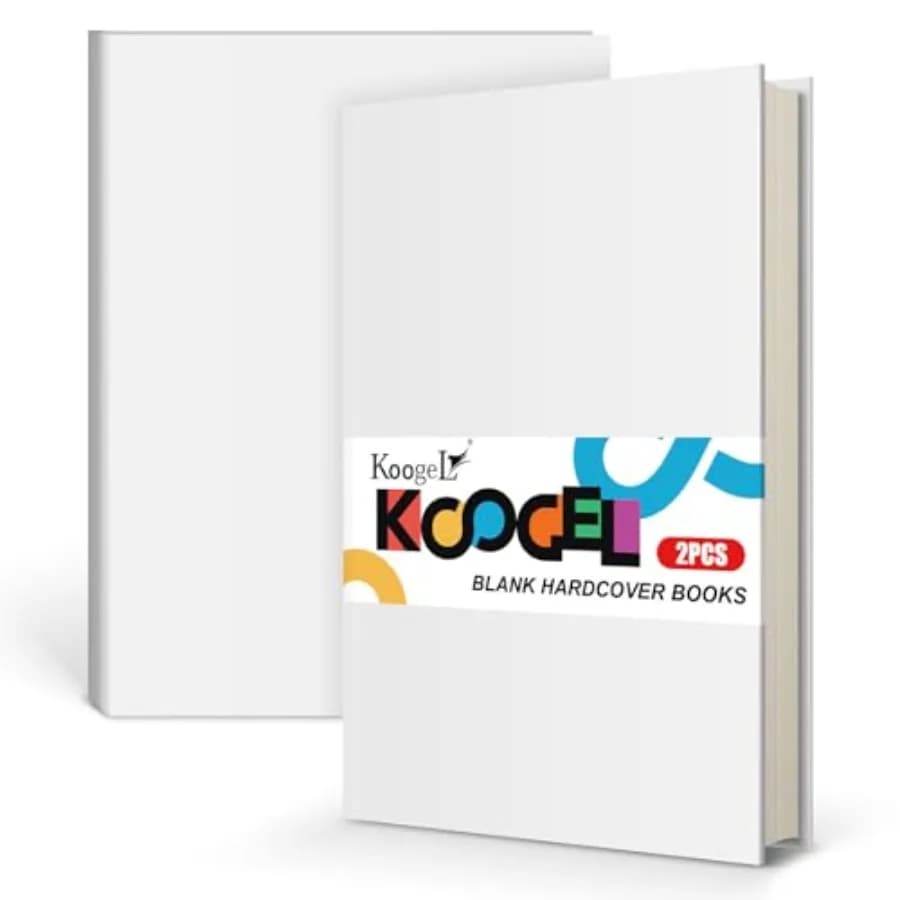 2PCS Blank Hardbound Sketch Notebooks, White Drawing Notebooks 5.7" x 8.2" Hardcover Sketchbooks Blank Thick Smooth Notebook fo