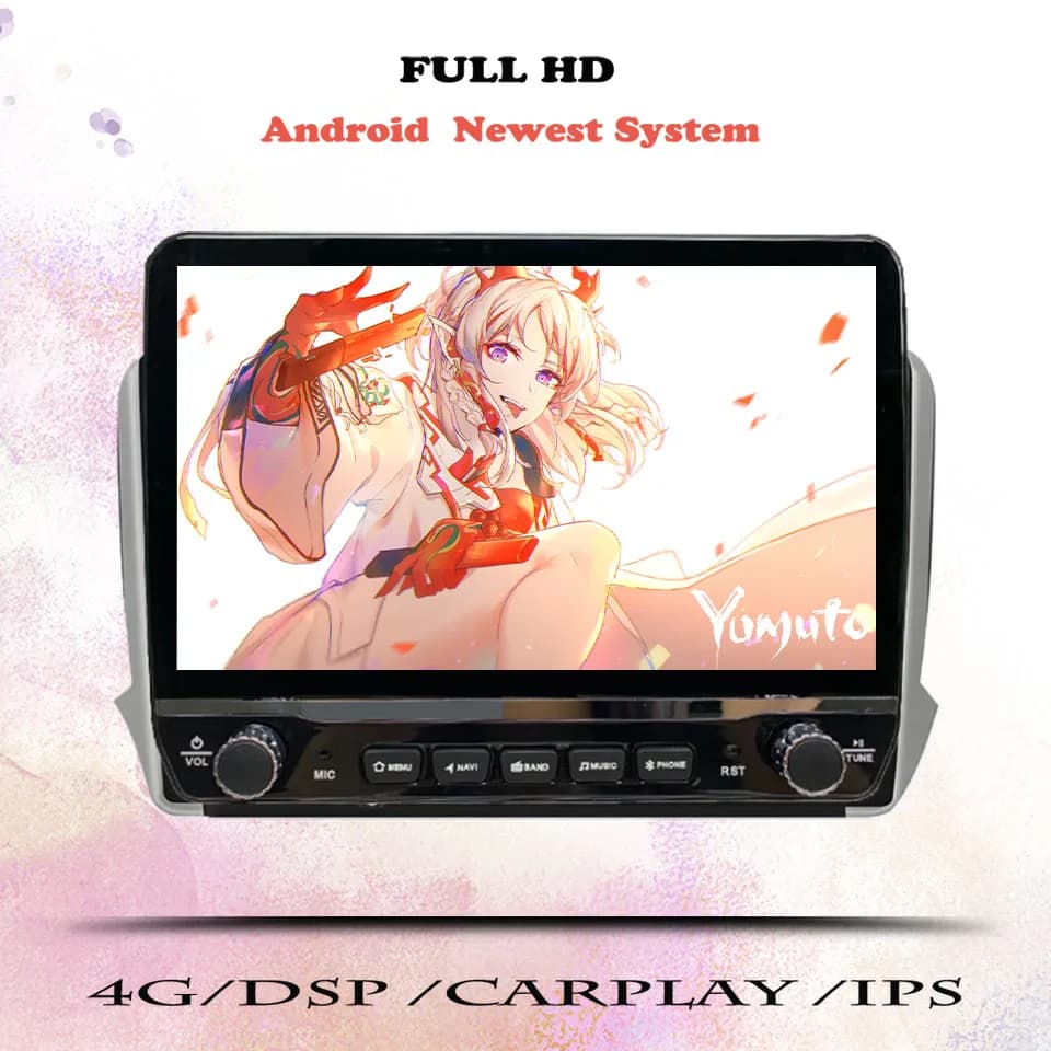 Autoradio Android 14 con 8GB di RAM, Lettore DVD Video, Navigazione GPS per Peugeot 2008 2013 2016 2020, Sistemi Intelligenti per Auto, 4G LTE Wi-Fi