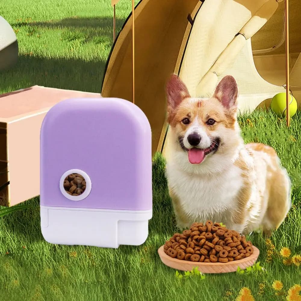 Borsa porta-premi in plastica per animali domestici, staccabile, interattiva, per cani e gatti, con design a pressione, per passeggiate