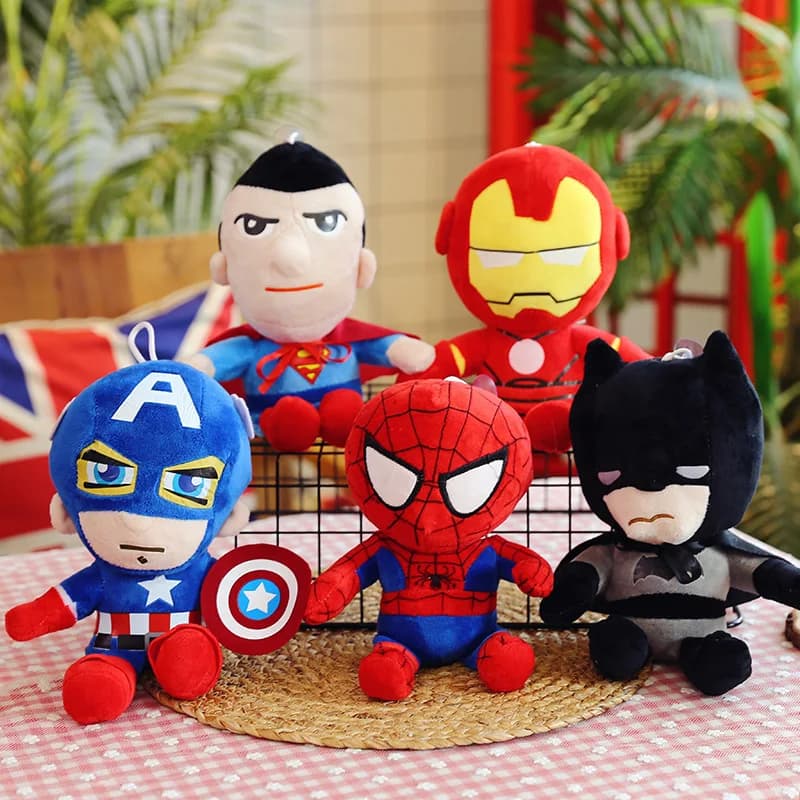 Kawaii Mini 25 cm Spiderman peluche morbido farcito cartone animato bambola di pezza grande peluche ragazzo bambola di stoffa cuscino regalo di Natale per bambini