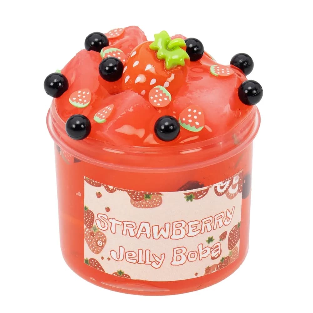 Kit Slime Morbido 300ml/70ml Non Appiccicoso, Slime Cristallino Croccante alla Frutta, Antistress, Glitterato, Trasparente, Regalo per Feste