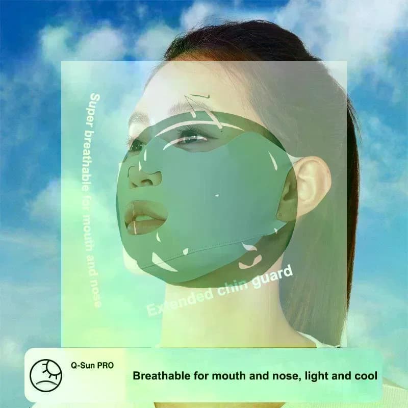 2PCS New Breathable Ice Silk Mask Washable Dustproof Sunscreen Mask Anti-UV Riding Face Mask Protect The Corners Of The Eyes