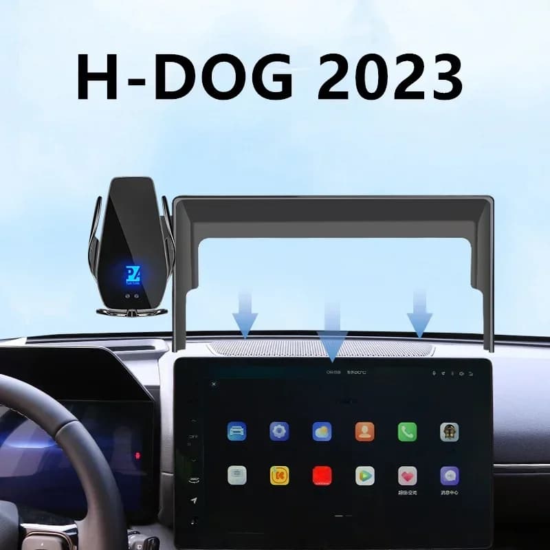 2023 Per Haval H-DOG Supporto per telefono per schermo per auto Caricatore wireless H DOG Modifica di navigazione Interno Dimensioni da 14,6 pollici