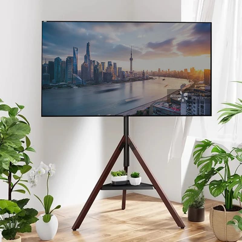Floor tripod holder for LCD TV with 32"-70" height adjustable tilt VESA 600X600mm Monitor support Floor TV stand for display