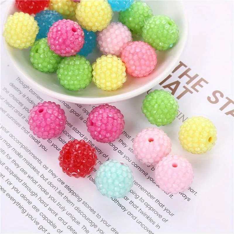 5 pezzi 1.9cm perline acriliche rotonde braccialetto di moda fai da te un Must-have creazione di gioielli perfetto per collana e penna di bracciali di perline