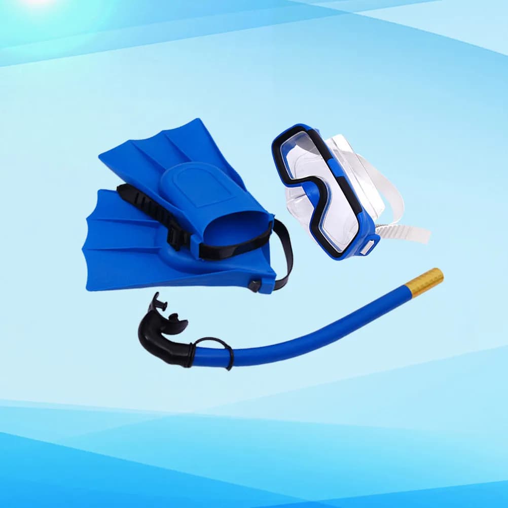 Set Snorkeling 3 Pezzi: Maschera, Boccaglio e Pinne Antiscivolo per Adulti - Attrezzatura Subacquea Ergonomica