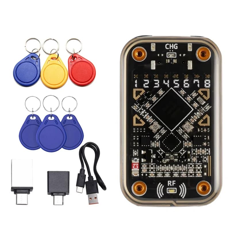 Emulatore di smart card Chameleon Ultra senza contatto Lettore di chip intelligente RFID + portachiavi 3Xcuid/UID compatibile con la scrittore di lettura NFC