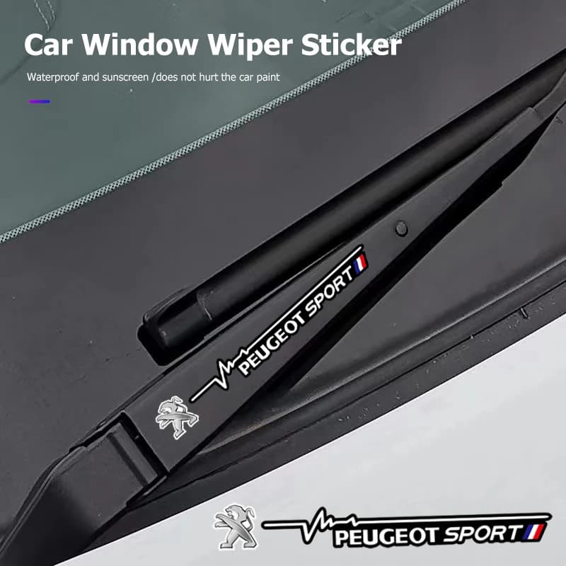 4 Pezzi Adesivi Decorativi per Auto, Adesivi per Tergicristalli e Portiere, Decalcomanie per Peugeot 206 307 308 207 3008 208 407 508 2008 5008